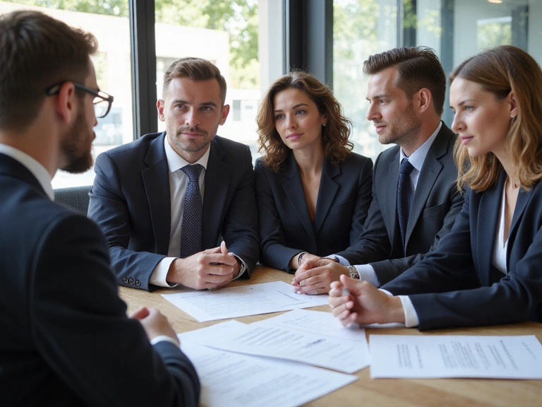 Réunion avec des avocats professionnels