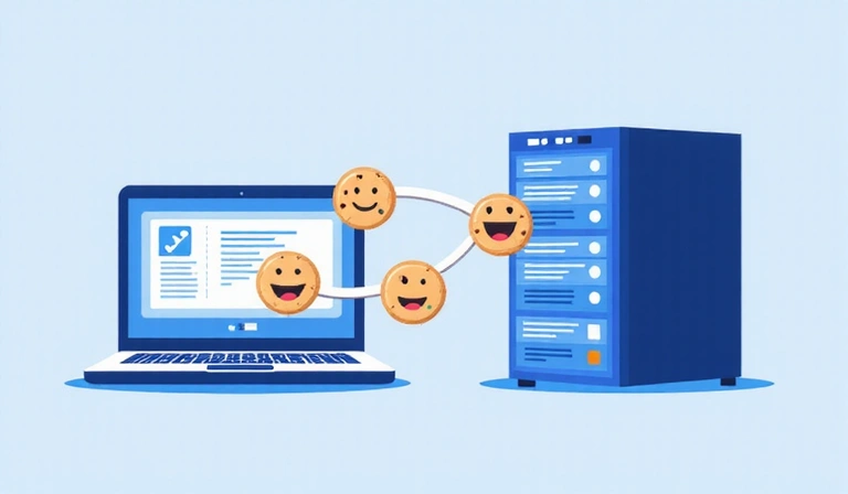 Illustration de cookies sur un site web